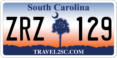 SC license plate ZRZ129