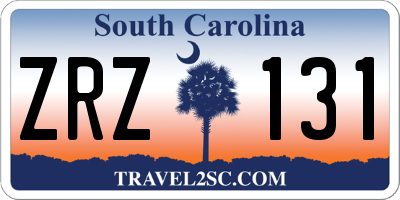 SC license plate ZRZ131