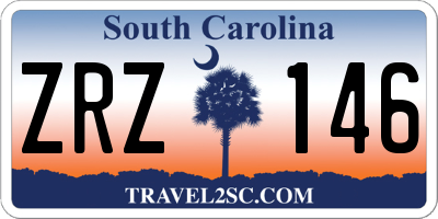 SC license plate ZRZ146