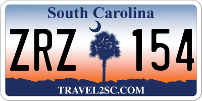 SC license plate ZRZ154
