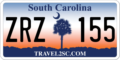 SC license plate ZRZ155
