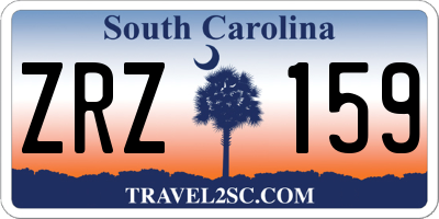 SC license plate ZRZ159