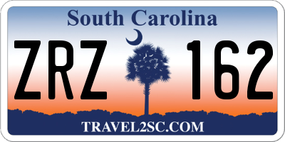 SC license plate ZRZ162