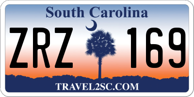 SC license plate ZRZ169