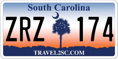 SC license plate ZRZ174