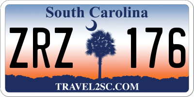 SC license plate ZRZ176