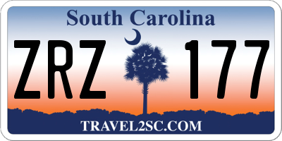 SC license plate ZRZ177