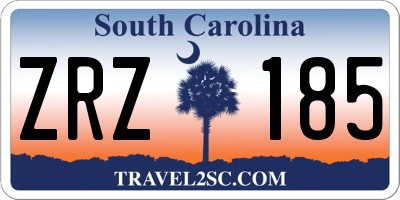 SC license plate ZRZ185