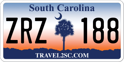 SC license plate ZRZ188