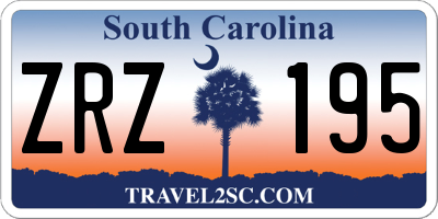 SC license plate ZRZ195