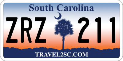 SC license plate ZRZ211
