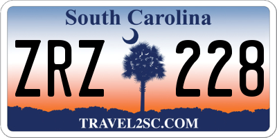 SC license plate ZRZ228
