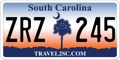 SC license plate ZRZ245