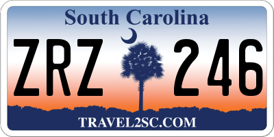 SC license plate ZRZ246