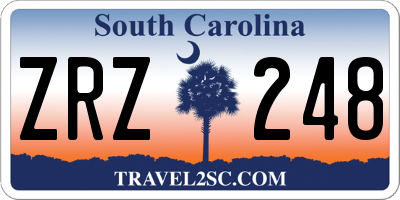 SC license plate ZRZ248