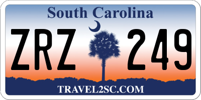 SC license plate ZRZ249