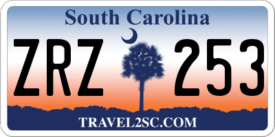 SC license plate ZRZ253