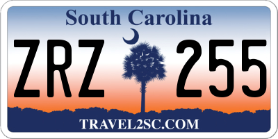 SC license plate ZRZ255
