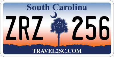 SC license plate ZRZ256