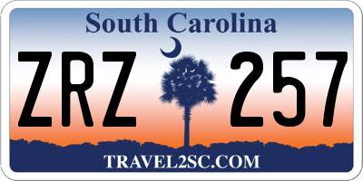 SC license plate ZRZ257