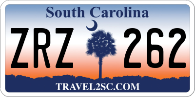 SC license plate ZRZ262