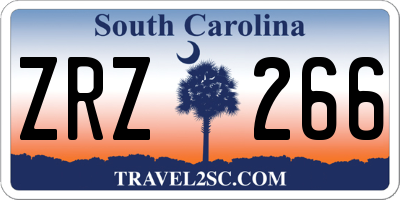 SC license plate ZRZ266
