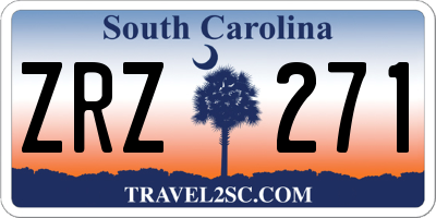 SC license plate ZRZ271