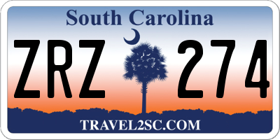 SC license plate ZRZ274