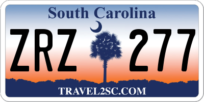 SC license plate ZRZ277