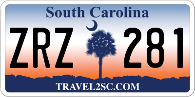 SC license plate ZRZ281