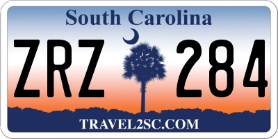 SC license plate ZRZ284