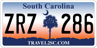 SC license plate ZRZ286