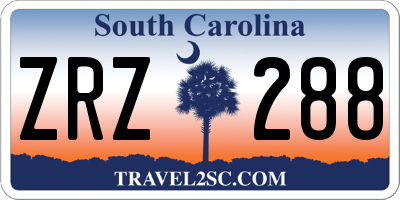 SC license plate ZRZ288