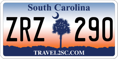 SC license plate ZRZ290