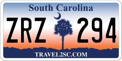 SC license plate ZRZ294