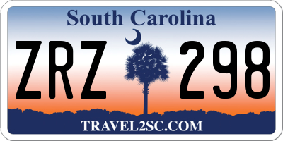 SC license plate ZRZ298