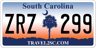 SC license plate ZRZ299
