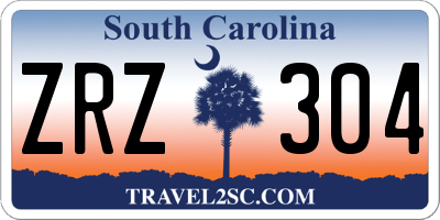 SC license plate ZRZ304