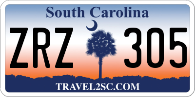 SC license plate ZRZ305
