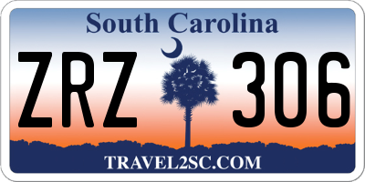 SC license plate ZRZ306