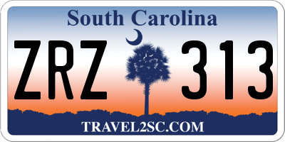 SC license plate ZRZ313