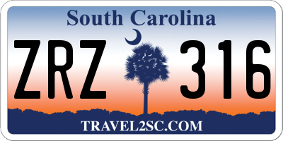 SC license plate ZRZ316
