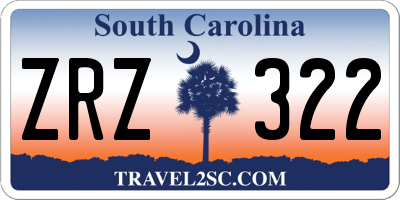 SC license plate ZRZ322