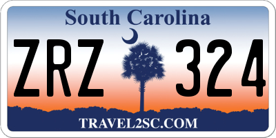 SC license plate ZRZ324