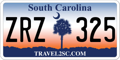 SC license plate ZRZ325