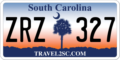 SC license plate ZRZ327