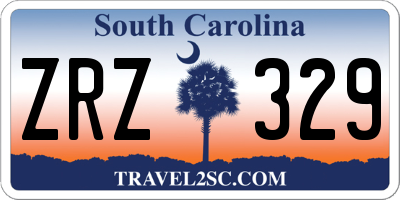 SC license plate ZRZ329