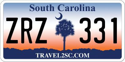 SC license plate ZRZ331