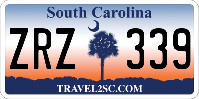 SC license plate ZRZ339