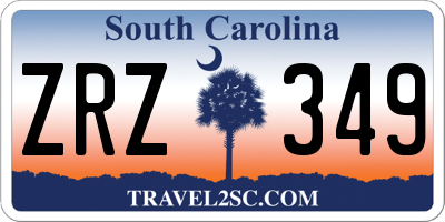 SC license plate ZRZ349